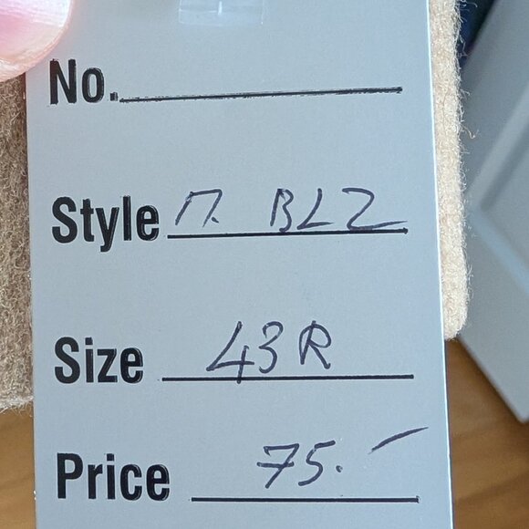 NOS Custom Made in USA Camel Hair Blazer Sport Coat Jacket Patch Pockets US43R - Picture 3 of 5